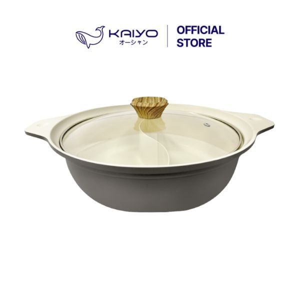  KAIYO - Nồi lẩu nhôm đúc nguyên khối 2 ngăn 26cm 