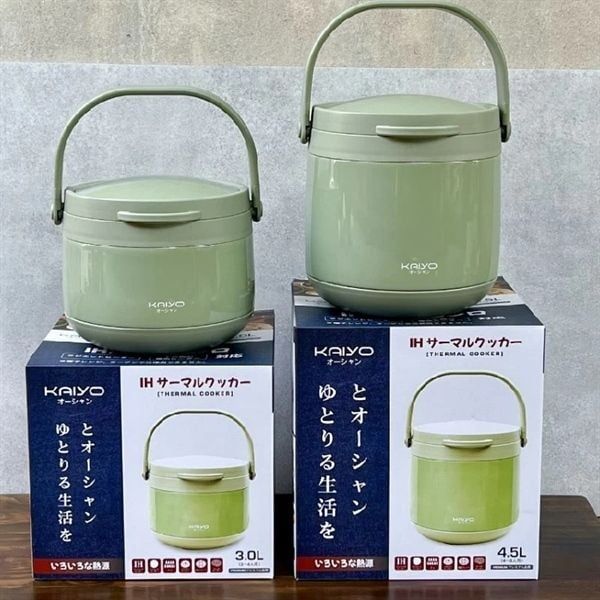  KAIYO- Nồi ủ chân không màu xanh mint 4,5L 