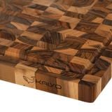  KAIYO-Thớt thái gỗ Teak hình chữ nhật 35x25x2,5cm 
