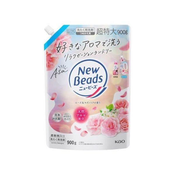  KAO- Nước giặt New beads hương hoa hồng 900g 