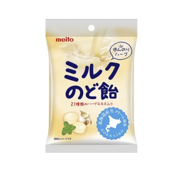  MEITO_Kẹo ngậm họng vị sữa bạc hà 50g 