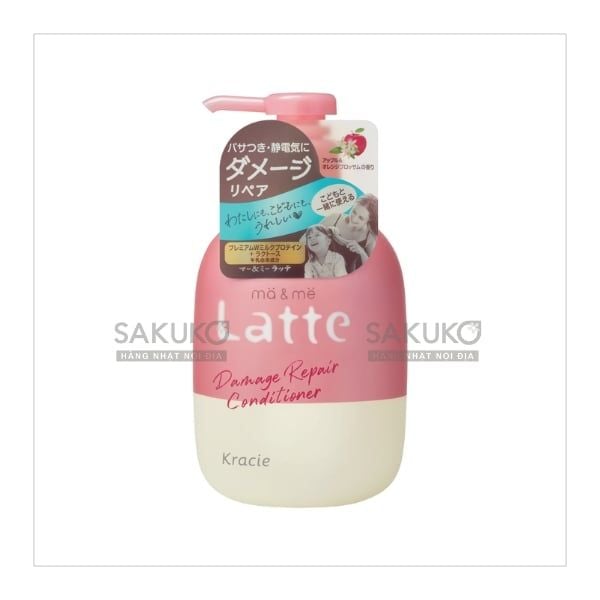  KRACIE LATTE- Dầu xả phục hồi Ma & Me 490g 