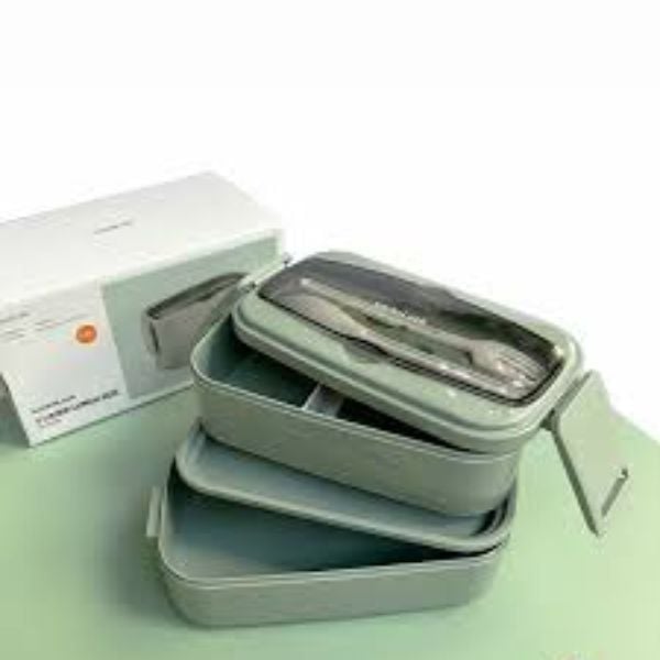  L&L- Hộp cơm 2 tầng màu xanh lá 