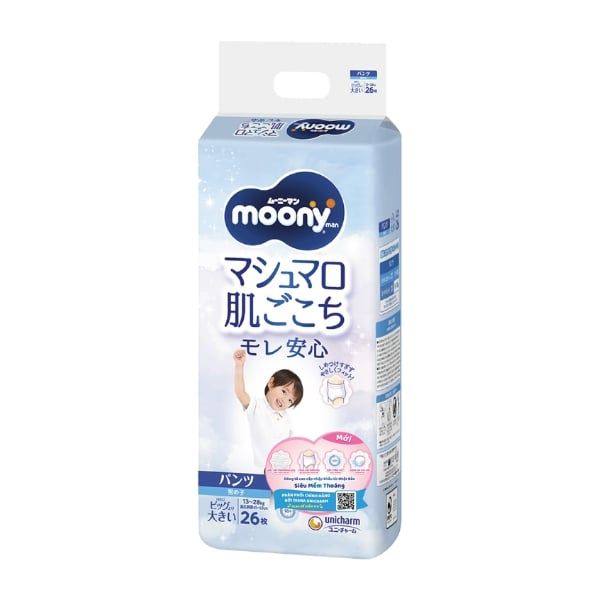  MOONY- Bỉm quần size XXL26 Boy 