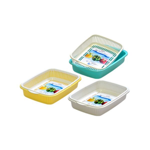  NAKAYA- Bộ rổ đựng rau quả kèm khay hứng 1.7L 
