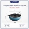 OCENO- Chảo gang sâu lòng có vung màu xanh 20cm
