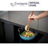  OCENO- Chảo gang sâu lòng có vung màu xanh 20cm 