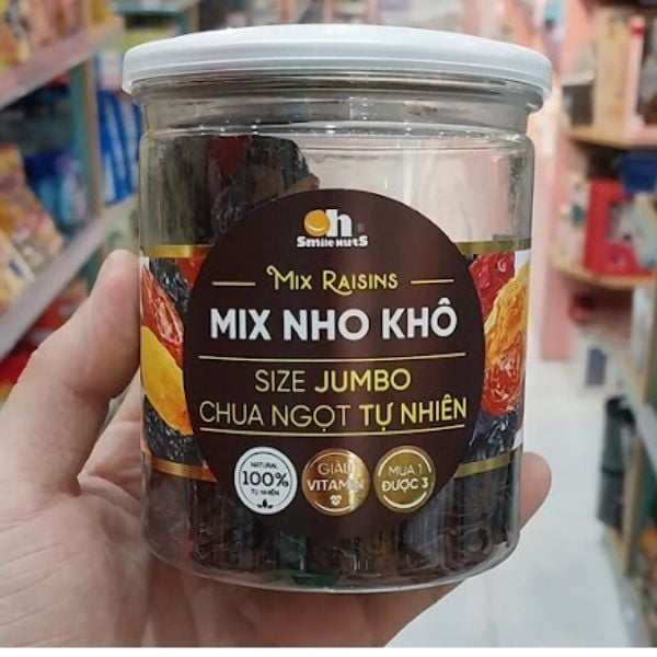  OHSMILENUTS- Nho Khô Mix 250g 