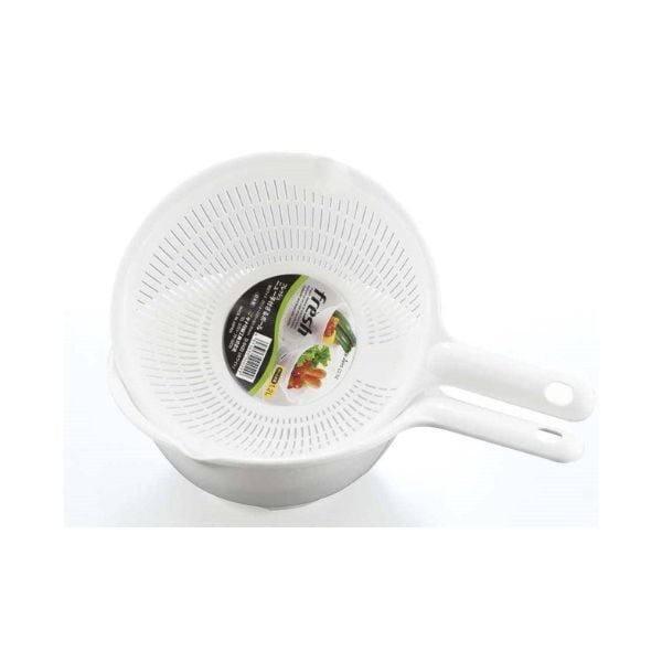  SANADA- Rổ nhựa 20.1cm có tay cầm màu trắng 