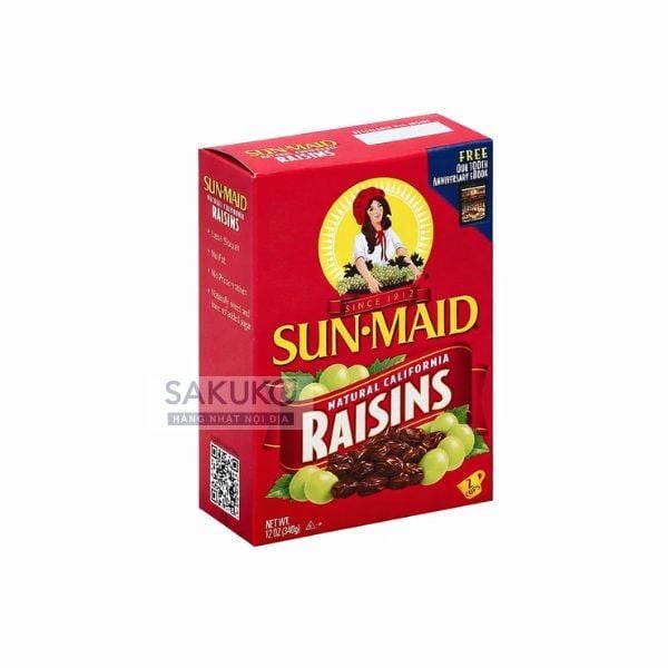  SUNMAID- Nho khô hộp giấy 340g 
