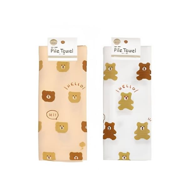  SYNAPSE - Khăn mặt cotton 2 lớp mẫu gấu 28x70cm 