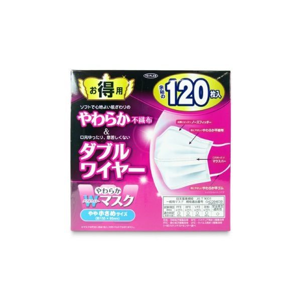  TO-PLAN- Khẩu trang gọng mềm size nhỏ 120 chiếc 