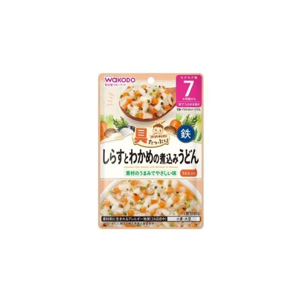  WAKODO- TPBS Mì udon cá mòi rong biển 80g 