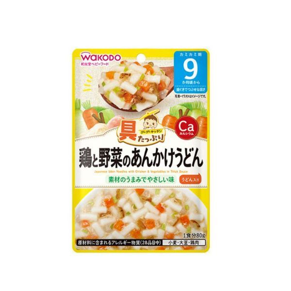  WAKODO- TPBS Mì udon gà rau củ súp sệt 80g 