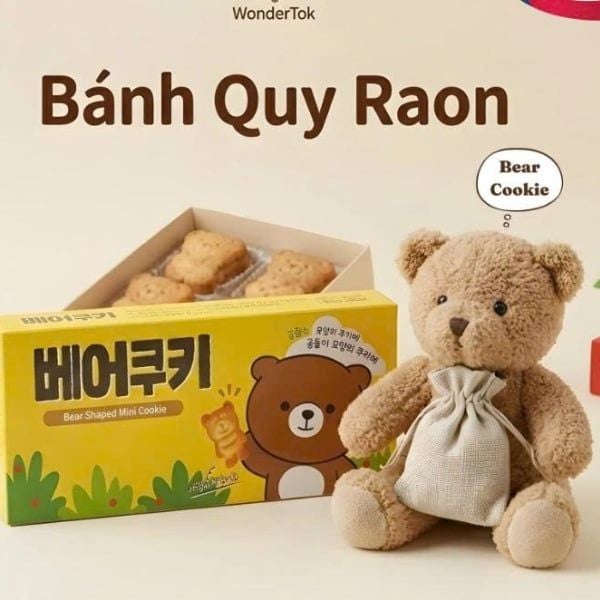  WONDER TOK- Bánh quy hình gấu 70g 