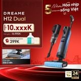 Máy hút bụi lau sàn khô & ướt cầm tay không dây đa năng Dreame H12 Dual 