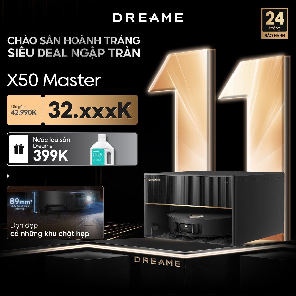  Robot hút bụi lau sàn chuyên dụng thông minh X50 Master 