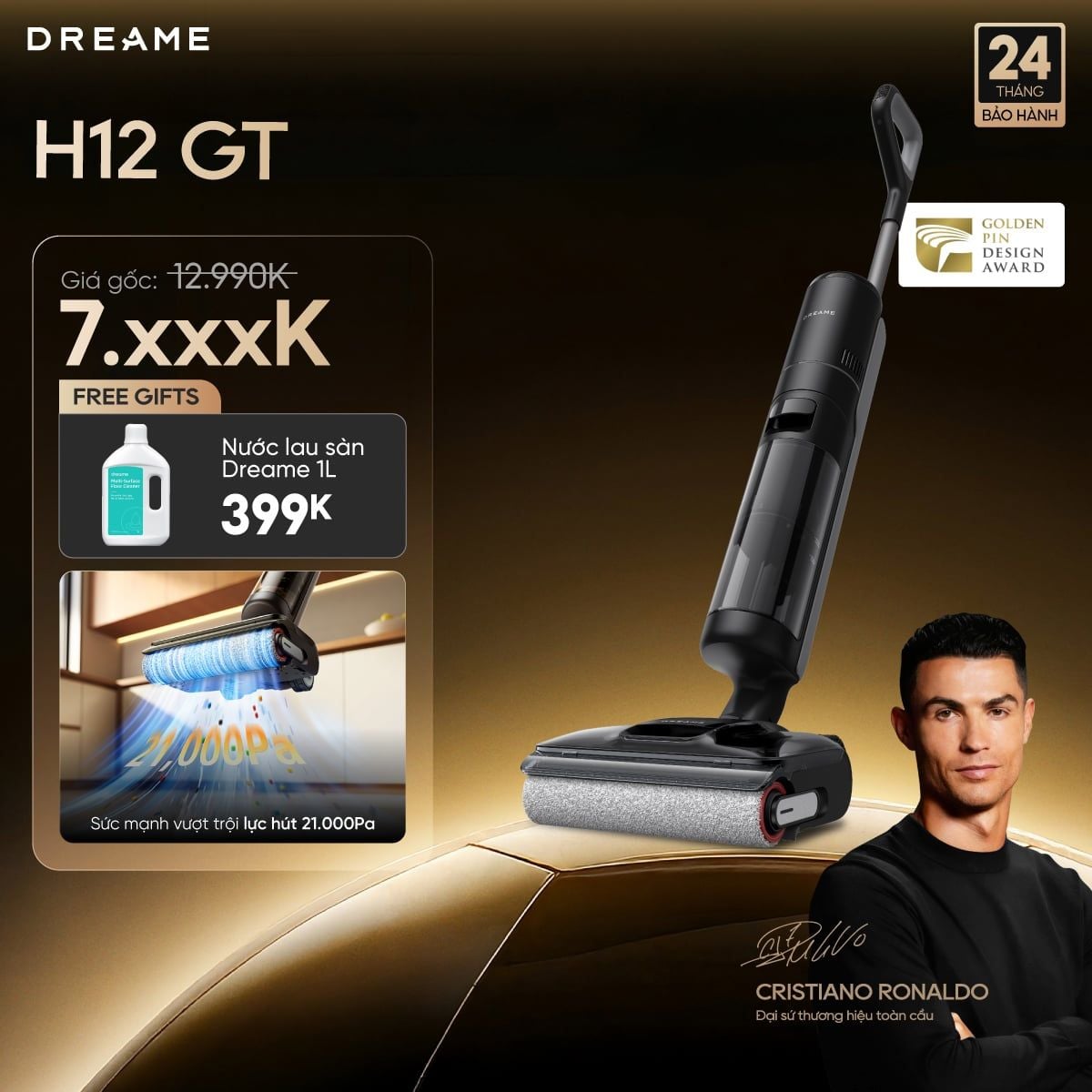  Máy hút bụi khô và ướt Dreame H12 GT 
