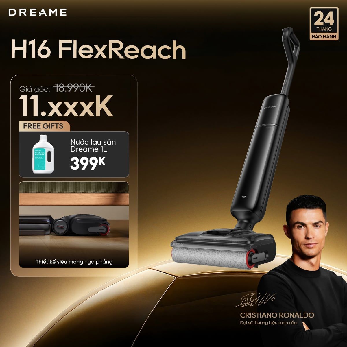  Máy hút bụi lau sàn khô & ướt H16 FlexReach 