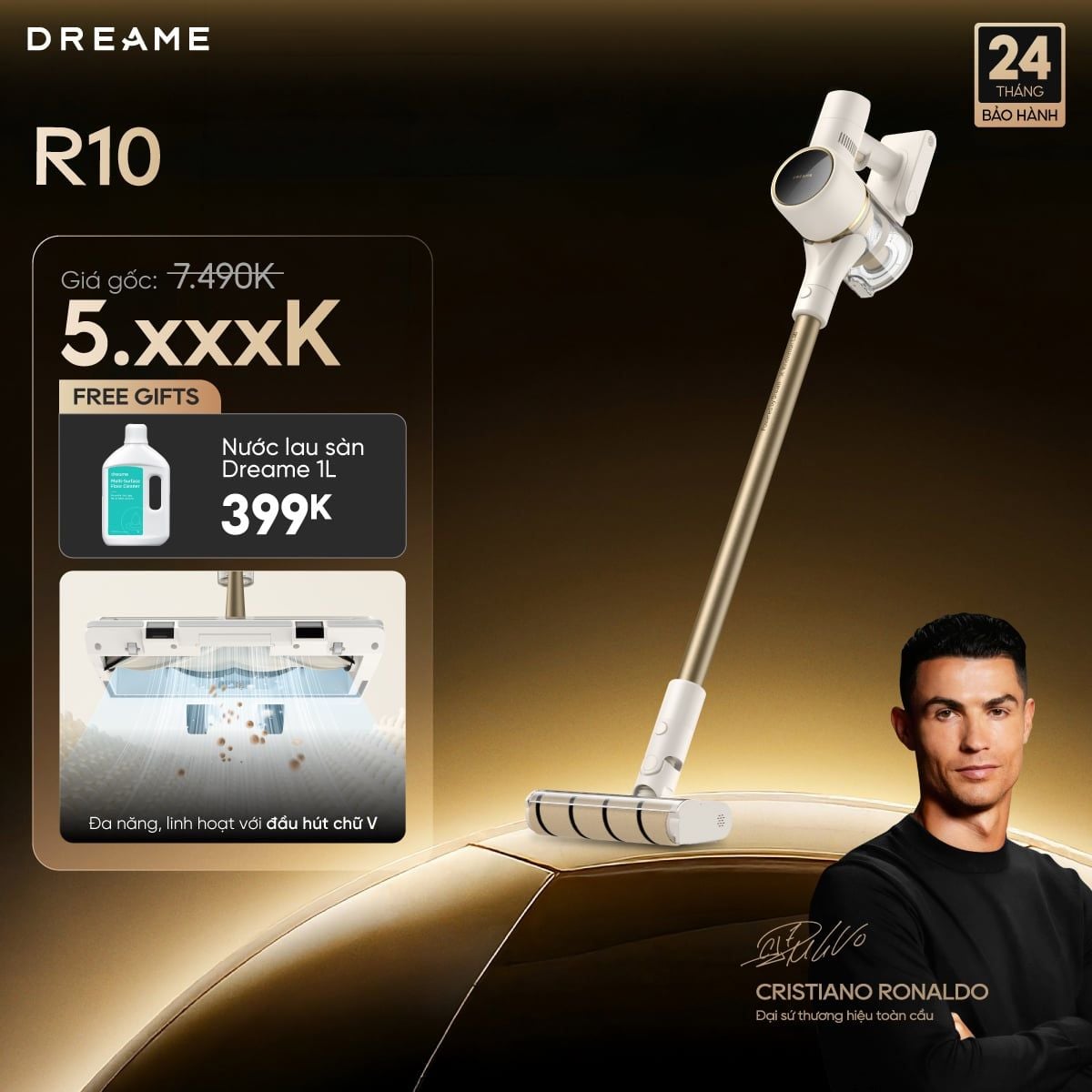  Máy hút bụi cầm tay không dây Dreame R10 