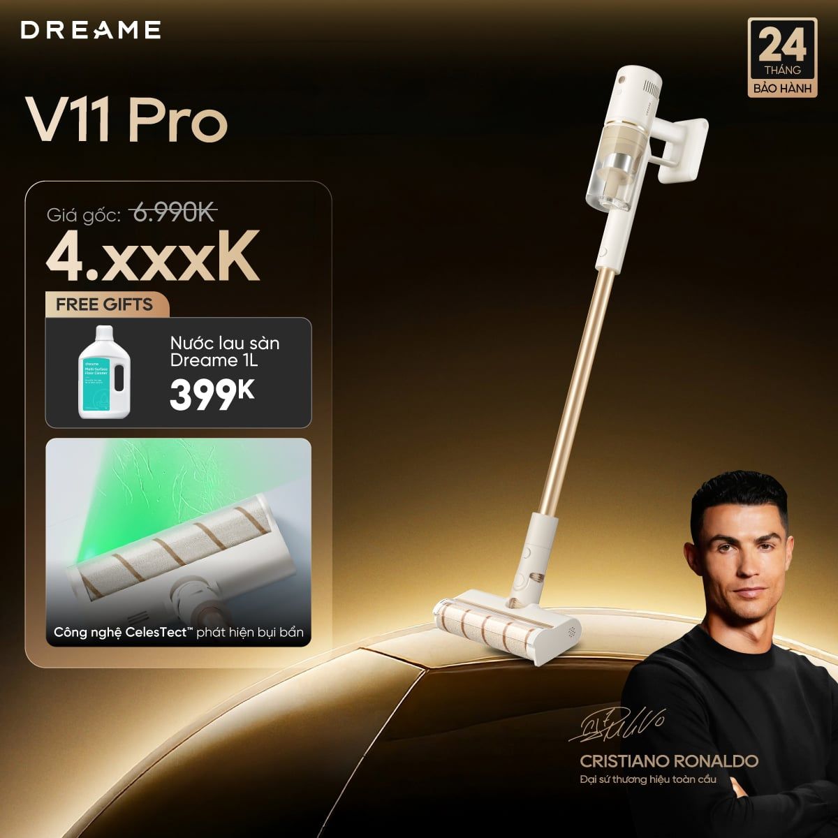  Máy hút bụi cầm tay không dây V11 Pro 
