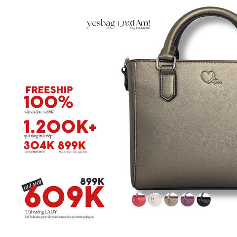 Túi thanh lịch LADY (Giảm còn 609K, Tặng quà tới 1.2Tr+  - áp Mã & chọn Quà tại bước Thanh toán)