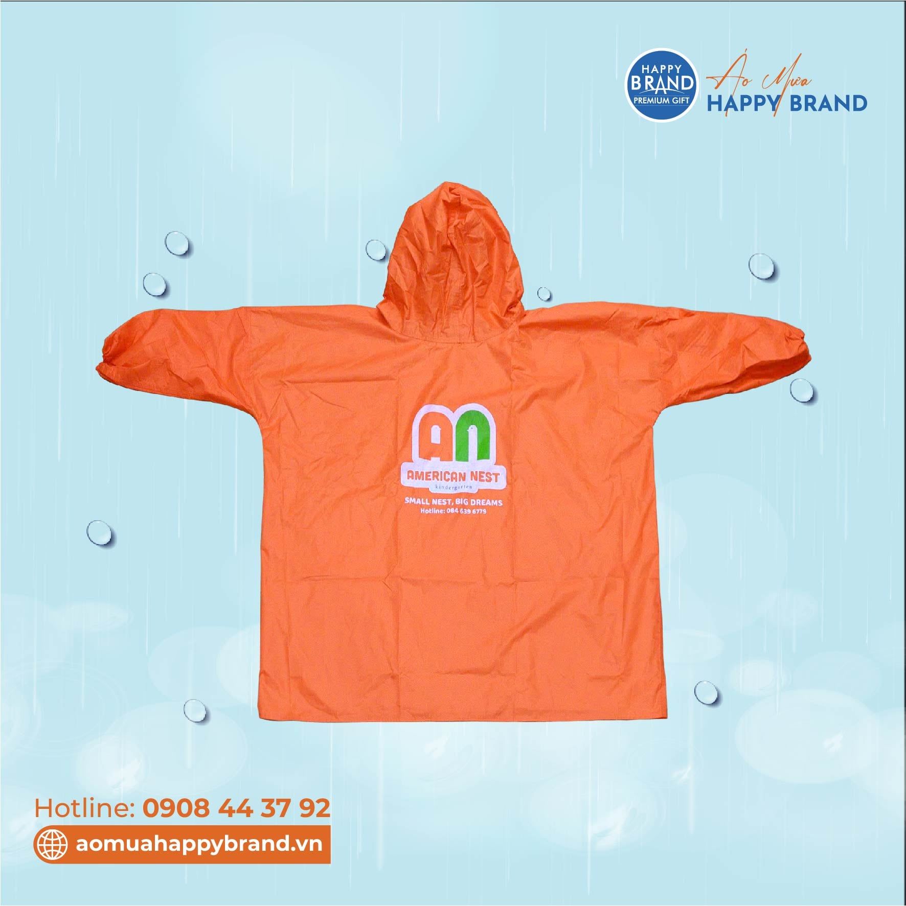  ÁO MƯA BÍT HÔNG VẢI DÙ VÂN TỔ ONG BH06 
