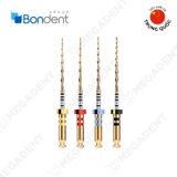  CC-One Plus Rotary NiTi Gold Ass. 25mm (20/07, 25/08, 30/08, 40/06) - Trâm xoay lắc sửa soạn - Vỉ 4 cái 