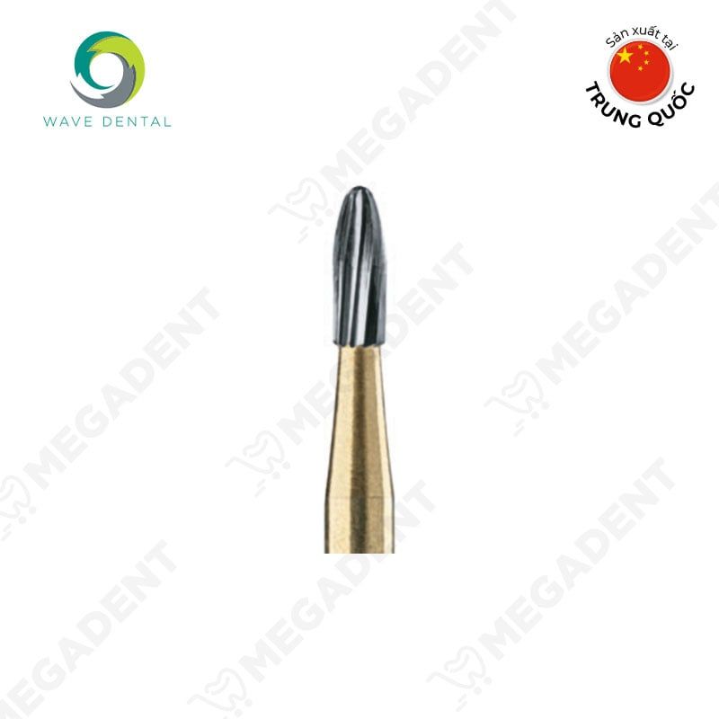  Finishing - Tapered fissure head with rounded end FG 7803 - Mũi khoan Carbide hoàn tất hình ngọn lửa - Cái 