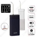  Cordless Mini - Máy tăm nước cá nhân không dây (dùng được cho người niềng răng, răng sứ) - Bộ (1 máy + 4 đầu tăm) 
