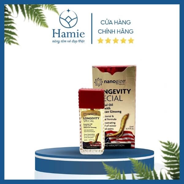 Dầu Gió Nanogize Health Longevity Essential Oil Mỹ