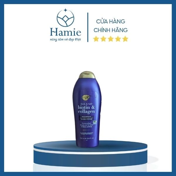 Dầu Gội Xả Biotin Collagen OGX Thick & Full 385ml