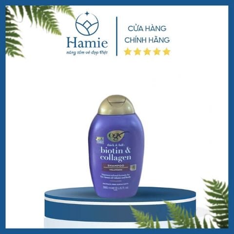 Dầu Gội Xả Biotin Collagen OGX Thick & Full 385ml
