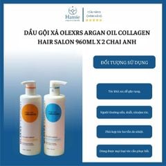 Dầu Gội Xả Olexrs Argan Oil Collagen Hair Salon 960ml x 2 Chai Anh