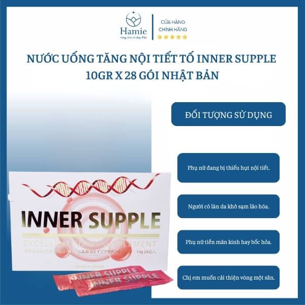 Nước Uống Tăng Nội Tiết Tố Inner Supple 10gr x 28 Gói Nhật Bản