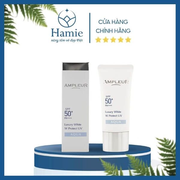 Kem Chống Nắng Giúp Bảo Vệ Da Ampleur Luxury White W Protect UV 30gr Nhật Bản