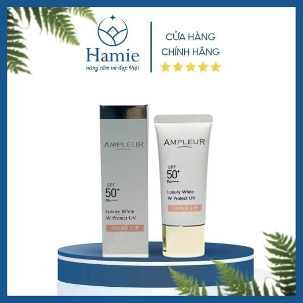 Kem Chống Nắng Giúp Bảo Vệ Da Ampleur Luxury White W Protect UV 30gr Nhật Bản
