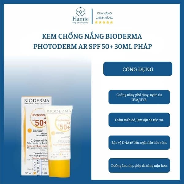 Kem Chống Nắng Bioderma Photoderm AR SPF 50+ 30ml Pháp