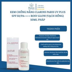 Kem Chống Nắng CLARINS Paris UV Plus SPF 50/PA++++ Rosy Glow (Vạch Hồng) 50ml Pháp