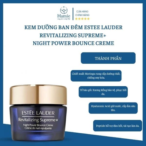 Kem Dưỡng Ban Đêm Estee Lauder Revitalizing Supreme+ Night 15ml Mỹ