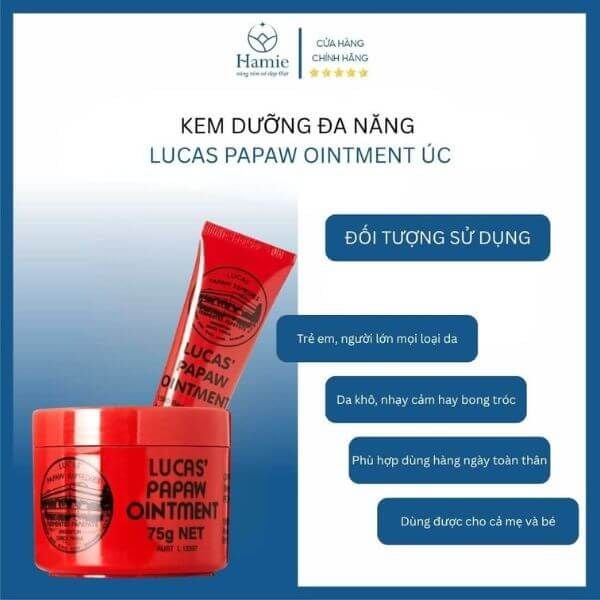 Kem Dưỡng Đa Năng Lucas Papaw Ointment Úc – Bảo Bối Cho Mọi Loại Da Nhạy Cảm