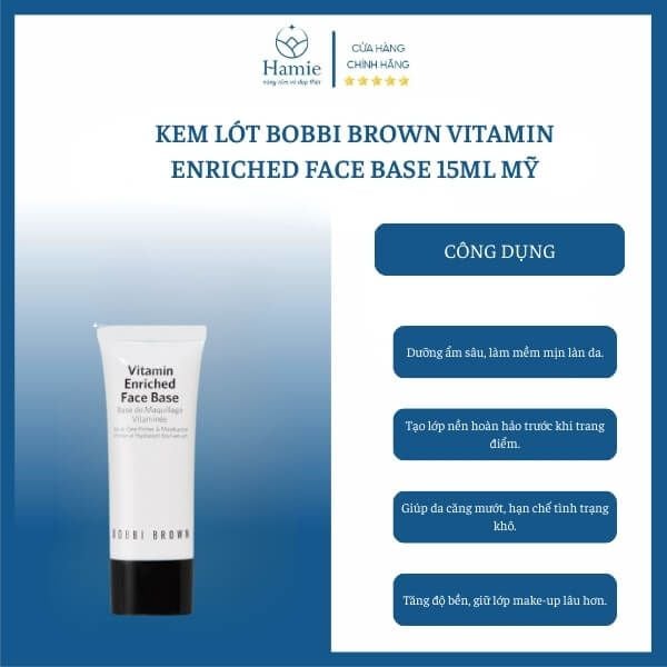 Kem Lót Bobbi Brown Vitamin Enriched Face Base 15ml Mỹ