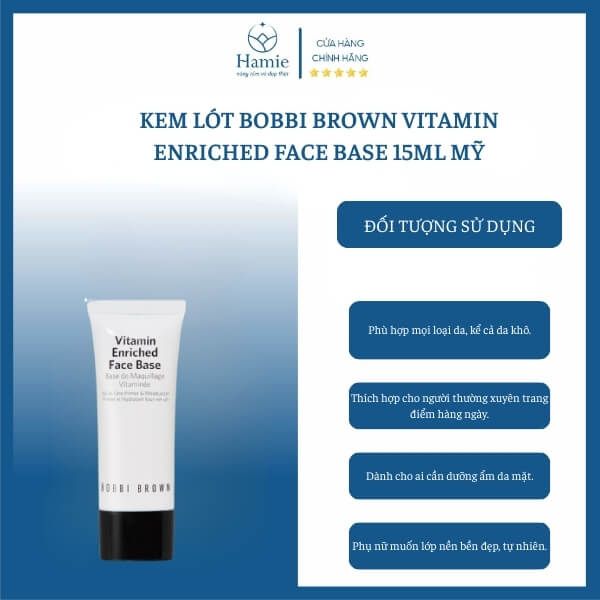 Kem Lót Bobbi Brown Vitamin Enriched Face Base 15ml Mỹ