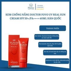 Kem Chống Nắng Doctor Foyo UV Real Sun Cream SPF 50+/PA++++ 60ml Hàn Quốc
