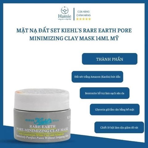 Mặt Nạ Đất Set Kiehl's Rare Earth Pore-Minimizing Clay Mask 14ml Mỹ