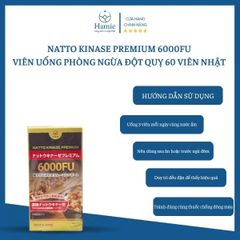 Natto Kinase Premium JBH 6000FU Viên Uống Ngăn Ngừa Đột Quỵ Nhật Bản