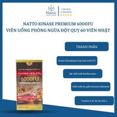 Natto Kinase Premium JBH 6000FU Viên Uống Ngăn Ngừa Đột Quỵ Nhật Bản