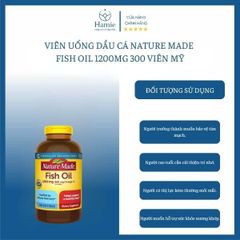 Viên Uống Dầu Cá Nature Made  Fish Oil 1200mg 300 Viên Mỹ
