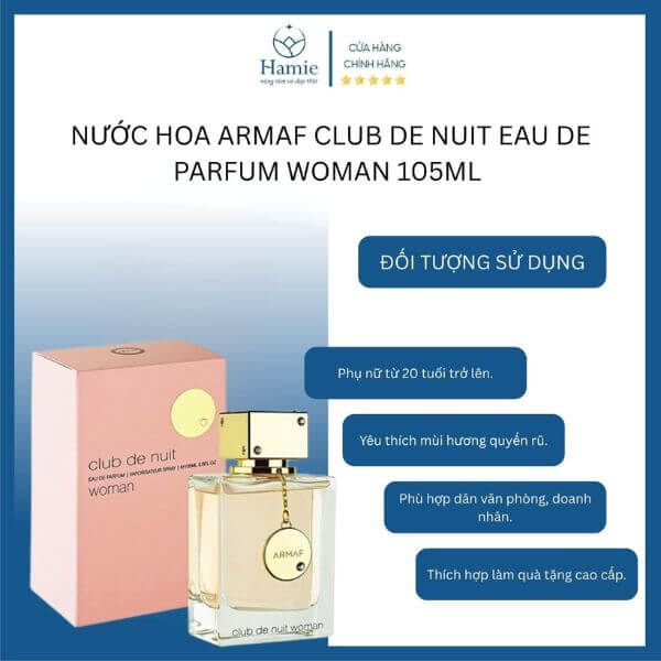 Nước Hoa Armaf Club De Nuit Eau De Parfum Woman 105ml Ả Rập