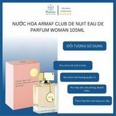 Nước Hoa Armaf Club De Nuit Eau De Parfum Woman 105ml Ả Rập